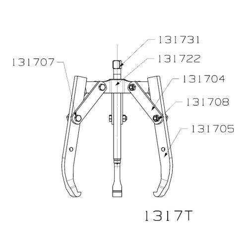 EXTRACTOR FORZA SERIE 1300T0 MECÁNICO DE 3 PATAS